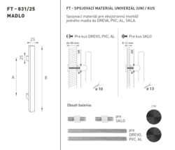Madlá hranaté priame Čierny FT