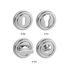 Rozeta ku kľučke TI - ROZETA - R delená CHL - chróm lesklý (03) | MP-KOVANIA.sk