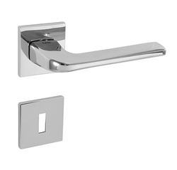 Kľučky na hranatých rozetách Strieborný Tupai