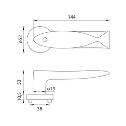 Kľučky na okrúhlych rozetách Strieborný LINEA CALI