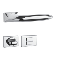 Kľučky na obdĺžnikových rozetách Strieborný APRILE