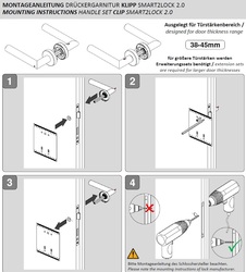 Kľučky s integrovaným uzamykaním Strieborný Griffwerk