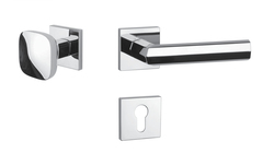 Kľučky na hranatých rozetách Strieborný APRILE