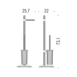 Stojanové držiaky do kúpeľne Strieborný COLOMBO