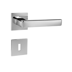 Kľučky na hranatých rozetách Strieborný Tupai