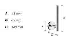 Samolepiace držiaky na toaletný papier Čierny SMEDBO