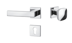 Kľučky na hranatých rozetách Strieborný APRILE