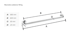 Madlá do kúpeľne Strieborný SMEDBO