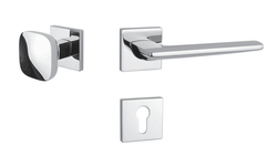 Kľučky na hranatých rozetách Strieborný APRILE