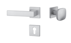 Kľučky na hranatých rozetách Strieborný APRILE