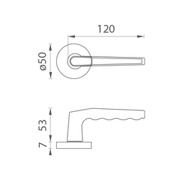 Kľučky na okrúhlych rozetách Bronzový BA