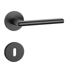 Kľučka na dvere AT - KALMIA - R 7S CIM - čierna matná (BLACK) | MP-KOVANIA.sk