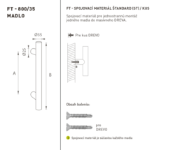 Madlá okrúhle priame Biely FT