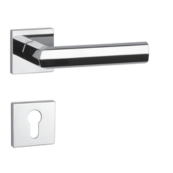 Kľučky na hranatých rozetách Strieborný APRILE