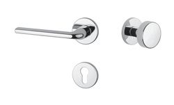 Kľučky na okrúhlych rozetách Strieborný APRILE