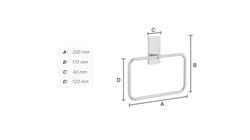 Držiaky na uterák Strieborný SMEDBO
