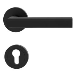 Kľučky na okrúhlych rozetách Čierny Griffwerk