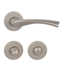 Kľučky na okrúhlych rozetách Strieborný BA