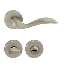 Kľučky na okrúhlych rozetách Strieborný Tupai