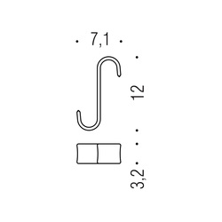 Vešiaky a háčiky  Biely COLOMBO