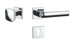 Kľučky na hranatých rozetách Strieborný APRILE