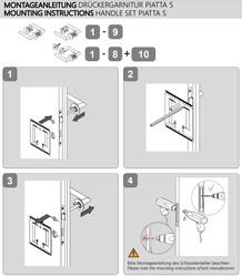 Kľučky na okrúhlych rozetách Strieborný Griffwerk