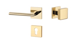 Kľučky na hranatých rozetách Zlatý APRILE