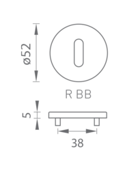 Minimalistické rozety Biely Tupai