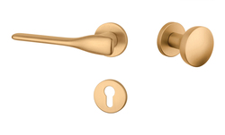 Kľučky na okrúhlych rozetách Zlatý APRILE