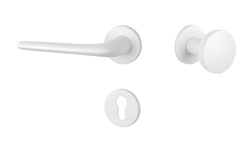 Kľučky na okrúhlych rozetách Biely APRILE