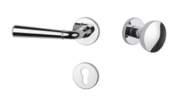 Kľučky na okrúhlych rozetách Strieborný APRILE