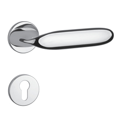 Kľučky na okrúhlych rozetách Strieborný APRILE