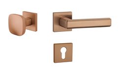 Kľučky na hranatých rozetách Medený APRILE