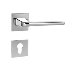 Kľučky na hranatých rozetách Strieborný Tupai