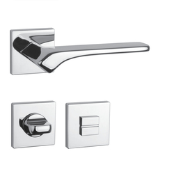 Kľučky na hranatých rozetách Strieborný APRILE