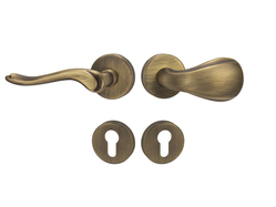 Kľučky na spevnených okrúhlych rozetách bez prekrytia vložky Bronzový Mariani