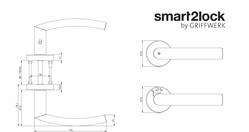 Kľučky s integrovaným uzamykaním Strieborný Griffwerk