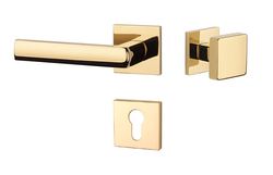 Kľučky na hranatých rozetách Zlatý APRILE