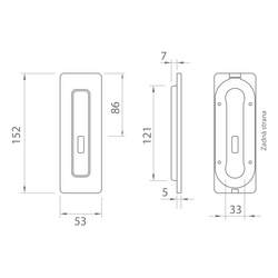 Mušle a madielka na posuvné drevené dvere Čierny Tupai