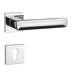 Kľučky na hranatých rozetách Strieborný APRILE