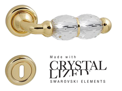 Kľučka na dvere LI - CRYSTAL - R ZLL - zlatá lesklá - pozlátená (OZ) | MP-KOVANIA.sk
