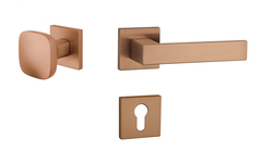 Kľučky na hranatých rozetách Medený APRILE