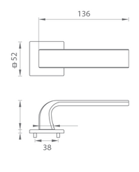 Kľučky na hranatých rozetách Sivý Tupai