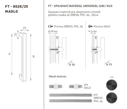 Madlá okrúhle priame Čierny FT