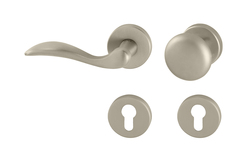 Kľučky na okrúhlych rozetách Strieborný Tupai