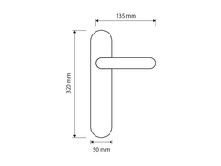 Kľučky na oválnych štítoch Bronzový LINEA CALI