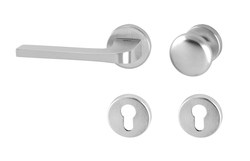 Kľučky na okrúhlych rozetách Strieborný Tupai