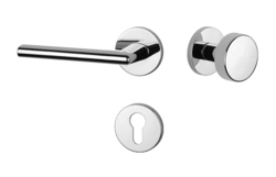 Kľučky na okrúhlych rozetách Strieborný APRILE