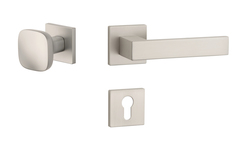 Kľučky na hranatých rozetách Strieborný APRILE