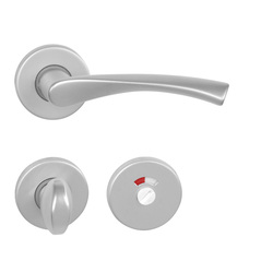 Kľučky na okrúhlych rozetách Strieborný BA